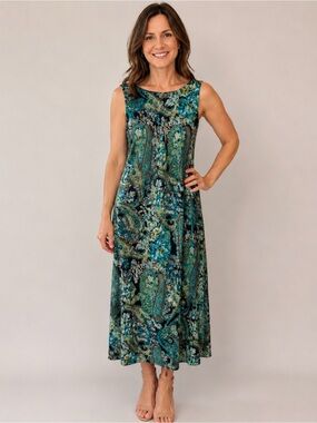 Studio I Teal Sleeveless Dress Size 12